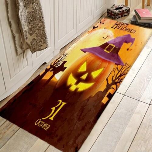 Halloween Pattern Rug Door Mat Hallway Carpets Area Rugs for Bedroom Living Room Carpet Kitchen Bathroom Anti-Slip Floor Mats