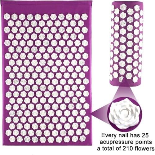 Lotus thorn acupuncture massage mat acupressure mat pillow body back massage pain relieve relax yourself Relaxation cushion bag