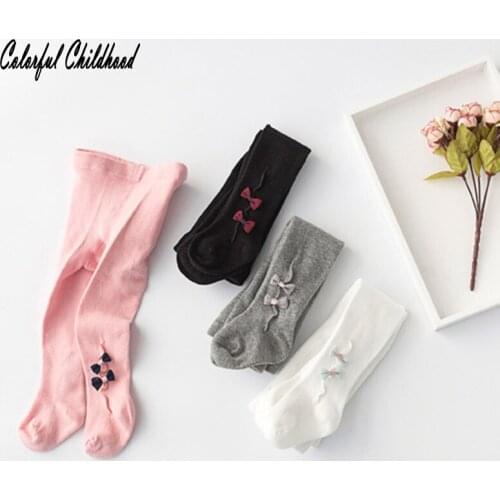 Cute bowknot Cotton Leg Warm Kid Baby Girls Stockings Knitted Kids Pantyhose Children Tights Stockings For Baby Girls 0-4T