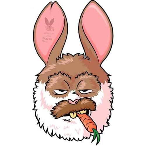 Cute Rabbit Car Stickers Funny JDM ATV RV Vinyl Car Decals Waterproof Wrap Occlusion Scratch Decorative