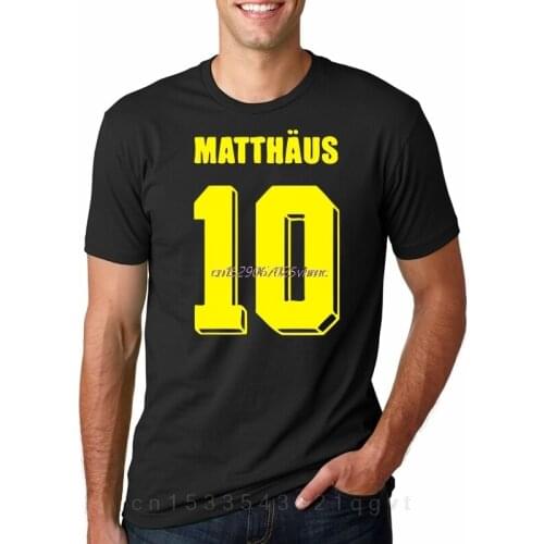 Lothar Matthaus Germany No.10 Italia 90 Mens Football Ringer T-Shirt Hot Sale New Fashion Brand Crew Neck Men T Shirts