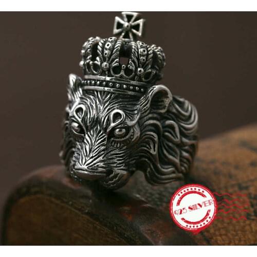 S925 sterling silver mens ring jewelry handmade vintage classic style vampire diary model 2018 new lovers gift