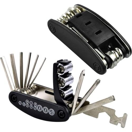 15-in-1 Multifunction Bike Repair Tools Kit Portable Folding Design Screwdriver Wrench MTB Mountain Cycling Bike Repair Tool