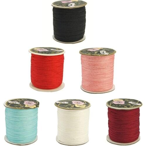 0.8mm about 120m/roll Nylon Thread, Nylon Jewelry Cord for Woven Jewelry Making Salmon DarkRed MistyRose