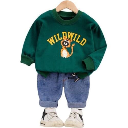 New Spring Autumn Baby Girls Clothes Suit Children Boys Cartoon T-Shirt Pants 2Pcs/Sets Toddler Fashion Costume Kids Tracksuits