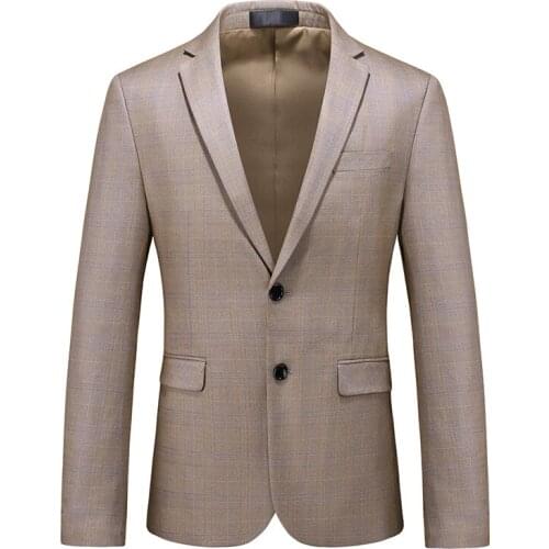 6XL 2021 New Boutique Fashion Plaid Mens Casual Business Suit Jacket Groom Wedding Dress Stage Performance Social Blazer Male