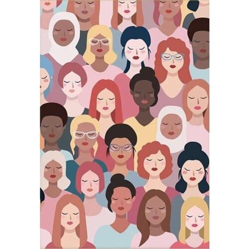 DIY Feminist Poster Girl Power Cross Stitch Girls Gift \Modern Wall Art Diamond Painting Picture Woman Room Wall Decor GJ684