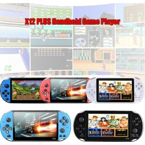 X12 Portable 5.1 Inch Colorful Screen Retro Game Console 128Bit Handheld Game Host Machine with 2,000 Classic Built-in Games