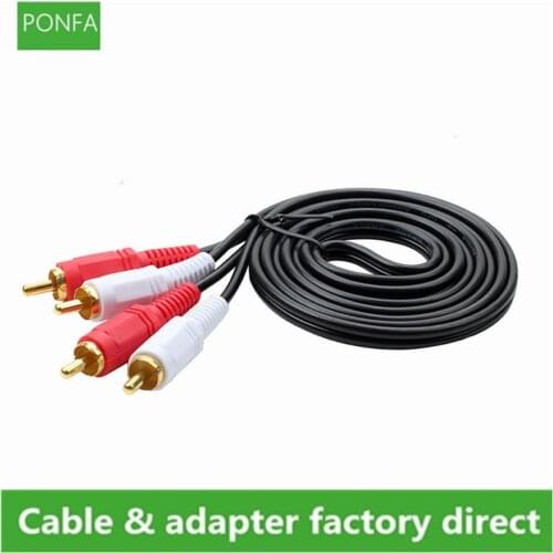 Stereo Pair RCA Cable High-performance Premium Hi-Fi Double RCA Male to Male Wire Audio 2rca to 2rca Interconnect Cable