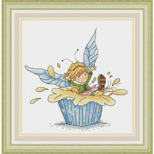 Precise Printing Kit A3239 Dessert Elf Fishxx Home Hand Embroidery Restaurant Decoration Paintings
