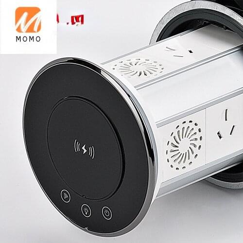 Pop Up Socket Table Wifi Remote Control Smart Home 3 EU Sockets & Double USB Power Outlet Automatic System Charging Wireless