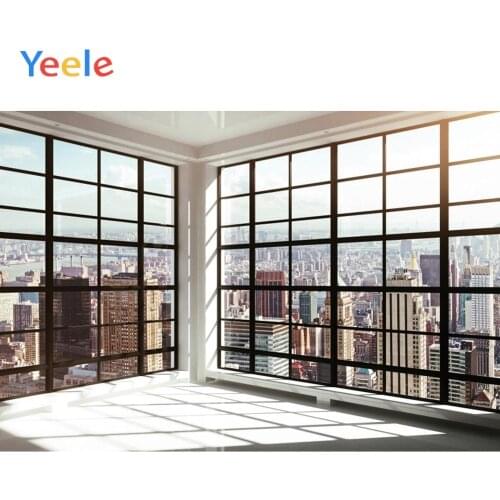 Yeele Window Frame City Buildings Shine Room Interior Photography Backgrounds Customized Photographic Backdrops for Photo Studio