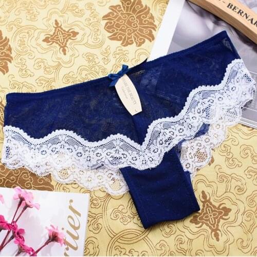 1 Pcs Woman Panties Sexy Lace Hot Sale Low Waist Underwear Women Breathable Hollow Transparent Brand Quality Female Panties M-XL