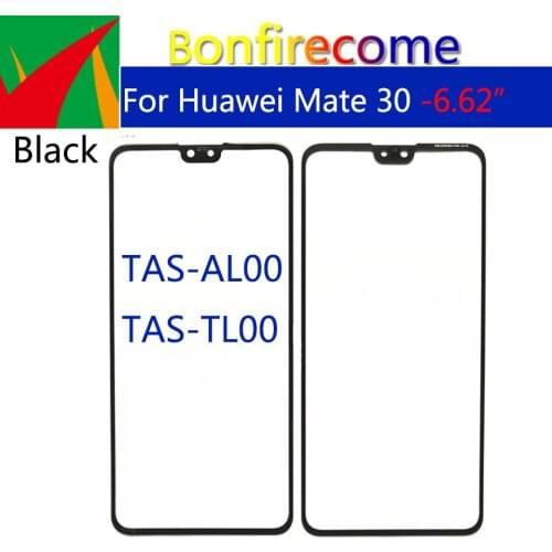 10Pcs\Lot For Huawei Mate 30 TAS-AL00 TAS-TL00 Touch Screen Panel LCD Front Glass Outer Screen Lens With OCA Glue Replacement