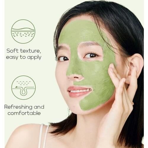 10PCS Green Tea Mud Mask Deep Cleansing Oil Control Moisturizing Facial Mask Remove Blackheads Acne Smoothing Skin Beauty Care