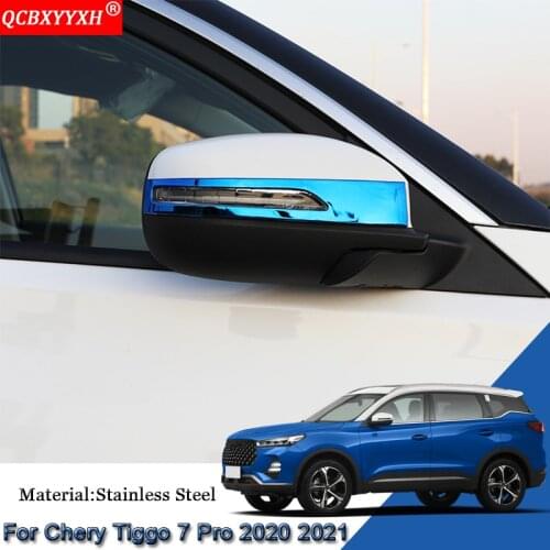 2pcs/set Car Styling Car Rearview Mirror Decoration Strip Sticker Frame Sequins Auto Accessories For Chery Tiggo 7 Pro 2020 2021
