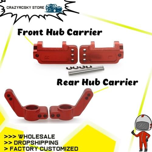 2PCS Alloy Front Rear Hub Carrier Set For Rc Hobby Model Car 1/10 Traxxas Slash 2wd Short Course Caster Blocks Stub Axle Upgrade