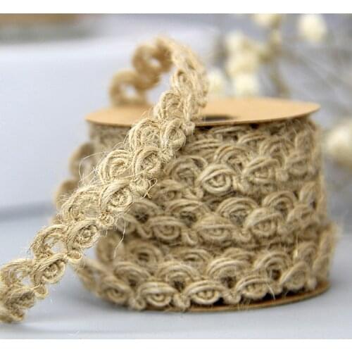 5meter 10mm Hemp Rope Ribbon Jute Burlap Webbing For Needlework Bouquet Wrapping DIY Craft Supplies Jute Lace Fabric