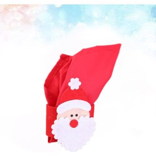 5pcs Christmas Napkin Ring Serviette Buckle Holder for Christmas Party Dinner Table Decoration (Older)