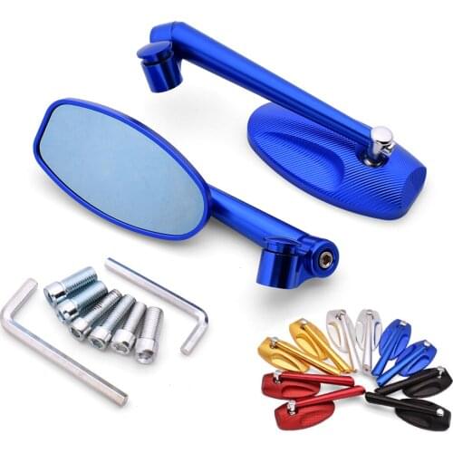 For YAMAHA mxt850 niken gt XT1200Z yzf r1 r3 r25 r6 r125 Quality Aluminum Motorcycle Side Mirrors Blue Glass Rear View Mirror