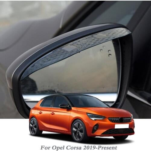 Car Rearview Mirror Rain Eyebrow Auto Shield Snow Guard Sun Side Visor Shade Protector For Opel Corsa 2019-Present Accessory