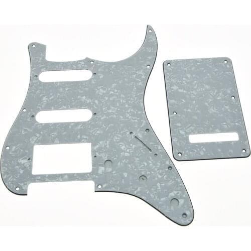 White Pearl ST Style HSS Guitar Pickguard,Back Plate,Screws
