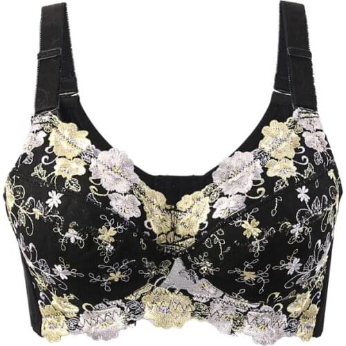 Plus Size Bra Super Adjustable Full Cup Big Breast Push Up Underwear Thin Bras 80 85 90 95 100 105 110 BCDEFG Free Shipping