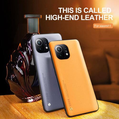 Plain Skin Leather Case For Xiaomi Mi 11 Lite Mi11 Ultra 10T Poco M3 F3 X3 NFC Redmi Note 9 10 Pro 9s 9T Shockproof Phone Cover
