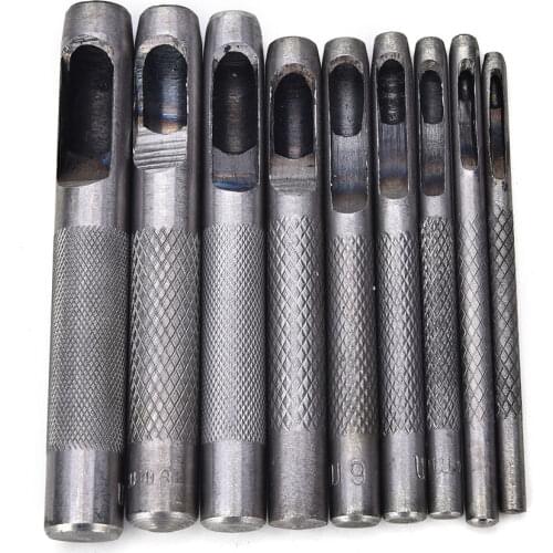 2.5-10mm Craft Tool Hot Leather Steel Puncher Paper Punching Hand Tool Round Hole Punch Belt Band Leather Handmade Craft Tools