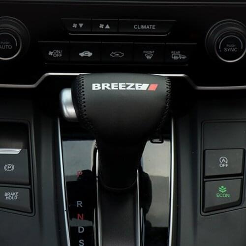 Leather Car Gear Head Shift Knob Cover Accessories for Honda BREEZE 2020 2021 Car Gear Shift Collars Case