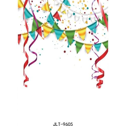 Colorful Bunting Flags Banners Photographic Backgrounds Wedding Birthday Party Prom Vinyl Photography Backdrops for Photo Studio