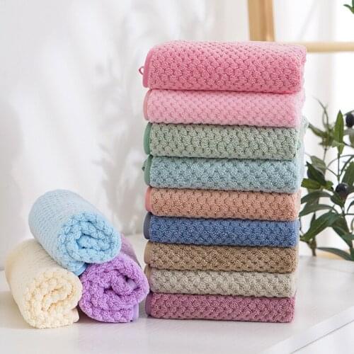 Kitchen Daily Dish Towel Dish Cloth Kitchen Rag Non-stick Oil Thickened Table Cleaning Cloth Absorbent Scouring Pad Hand Towel