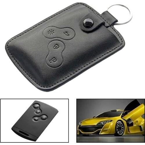 Fashion Genuine Leather Car Key Cover Case Bag for Renault Scenic with Keyring