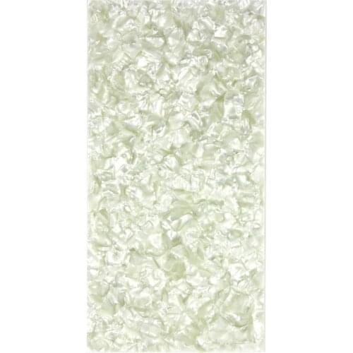 1Pcs White Pearl Celluloid Guitar Head Veneer Shell 1.5mm Thick
