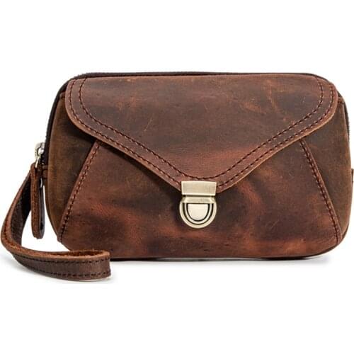 Waist Pack Men Genuine Leather Casual Money Purse Mens Belt Bum Bag Box Male Phone Wallet Pouch Card Bag Travelling Fanny Packs