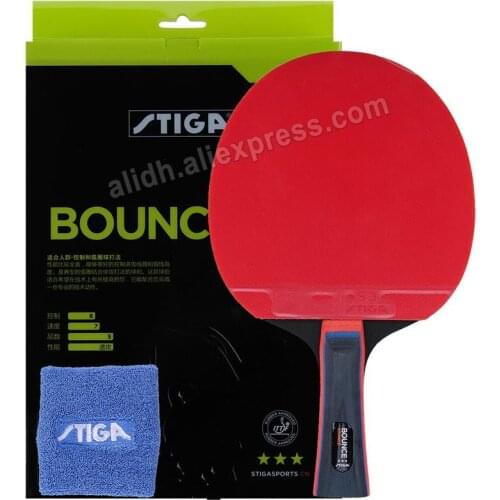 Original Stiga bounce 3 stars table tennis rackets suit for beginner finished rackets racquet sports pingpogn paddles