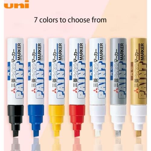 7Pcs Uni Marker Pen PX-30 Paint Pen 7 Colors Optional Tilt Head 4mm-8.5mm Thick Oily Pen Car Decoration Wedding Signature