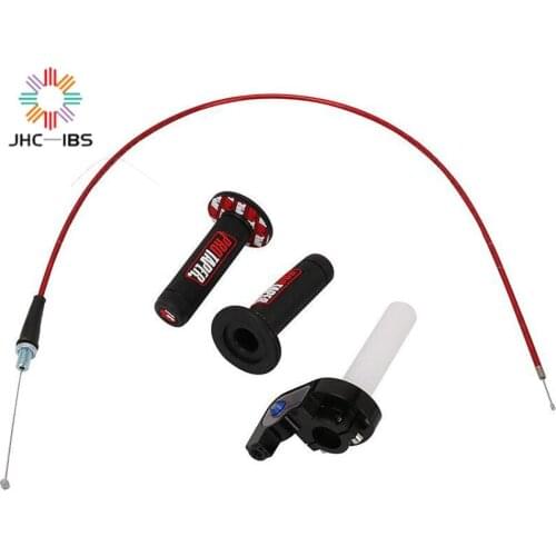 Motorcycle Grips With 1/4 Quick Turn Throttle Settle 950MM Throttle Cable For Handlebar Dirt Pit Bike Motocross Parts