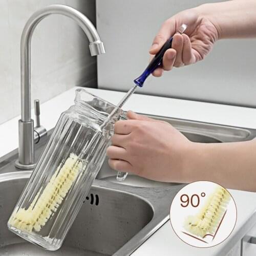 Bottle Brush Long Handle Cup Brush Kitchen Tableware Bottle Cleaning Tool Cup Cleaner Scrubber Convenient Brush