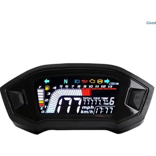Commonly Used Motorbike Digital Speedometer Adjustable Digtal DisplayThermometer Motorcycle Accessories
