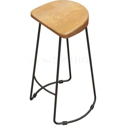 Nordic Solid Wood Bar Chair Modern North European And American Simple Bar Stool Bar Chair Creative Fashion High Stool Customizat