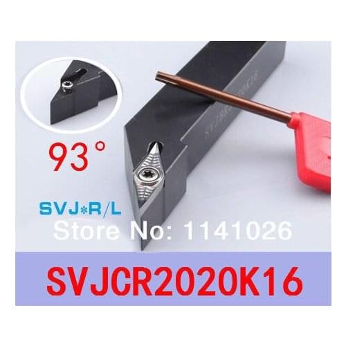 SVJCR2020K16 20*20mm Metal Lathe Cutting Tools Lathe Machine CNC Turning Tools External Turning Tool Holder S-Type SVJCR/L