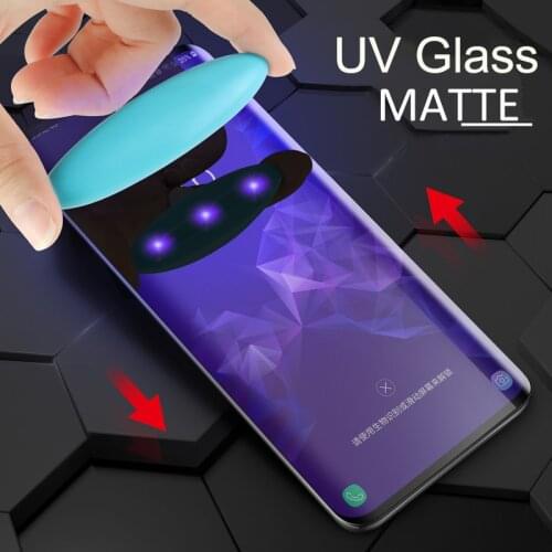 UV Liquid Full Glue Screen Protector For OnePlus 7 7T 8 Pro Case Friendly Tempered Glass Film Cover 1+ One Plus 7Pro 7Tpro