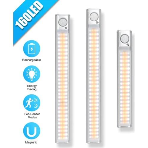 USB Rechargeable Nightlight for Children Bedroom Cabinet Kitchen Wall LED Under Cabinet Light LED PIR Motion Sensor Lamp lightin