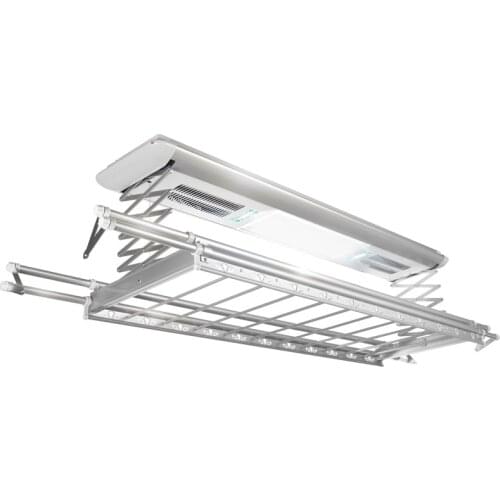 Extendable Aluminum Motorized Ceiling Auto Serilizing Wireless Remote Clothes Drying Rack In China