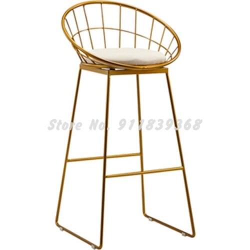 Bar Chair High Stool Light Luxury Front Desk Stool Bar Chair Nordic Modern Simple Net Red Bar Desk High Chair