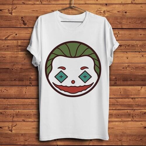 Joker Joaquin Phoenix badge icon funny t shirt men 2019 summer new white casual homme cool tshirt