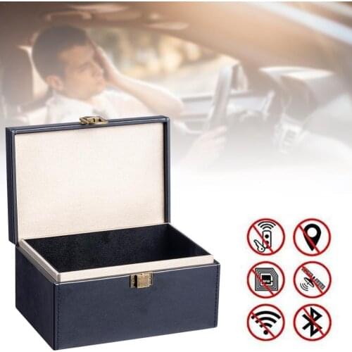 Anti Theft Faraday Box Faraday Key Protector Radiation-proof Leather WIFI GPS NFC Phone Car Signal Blocker Security Storage Box