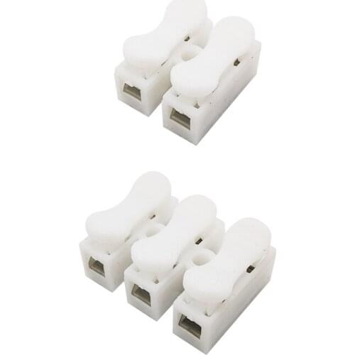 20PCS/lot CH-2 Crimp Terminal Easy Fit Spring Press Type Docking CH-3 Splice Retardant Quick Connector Cable Clamp For Lamps