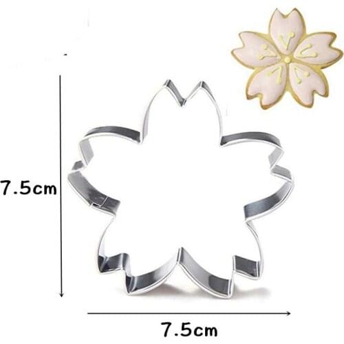 1pcs patisserie reposteria Cherry blossoms Metal Cookie Cutters flower Fondant Cake Decor Tools Cupcake Chocolate Biscuit Mould
